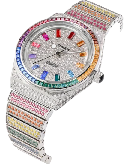 Timex x Judith Leiber 38mm Stainless Steel Bracelet Watch with Austrian Crystals