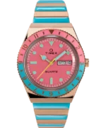 Q Timex Malibu 36mm Stainless Steel Expansion Band Watch