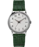 Marlin® Hand-Wound California Dial 34mm Leather Strap Watch