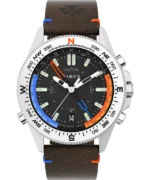 Expedition Tide-Temp-Compass 43mm Eco-Friendly Leather Strap Watch