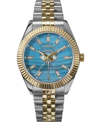 Timex x Jacquie Aiche 36mm Stainless Steel Bracelet Watch