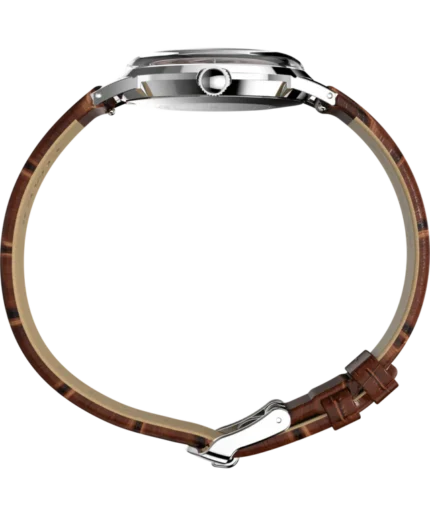 Marlin® Hand-Wound 34mm Leather Strap Watch