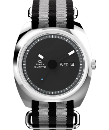 Q Timex® 1975 Enigma 37mm black Fabric Strap Watch