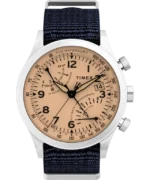 Waterbury Traditional Fly Back Chronograph 43mm Fabric Strap Watch